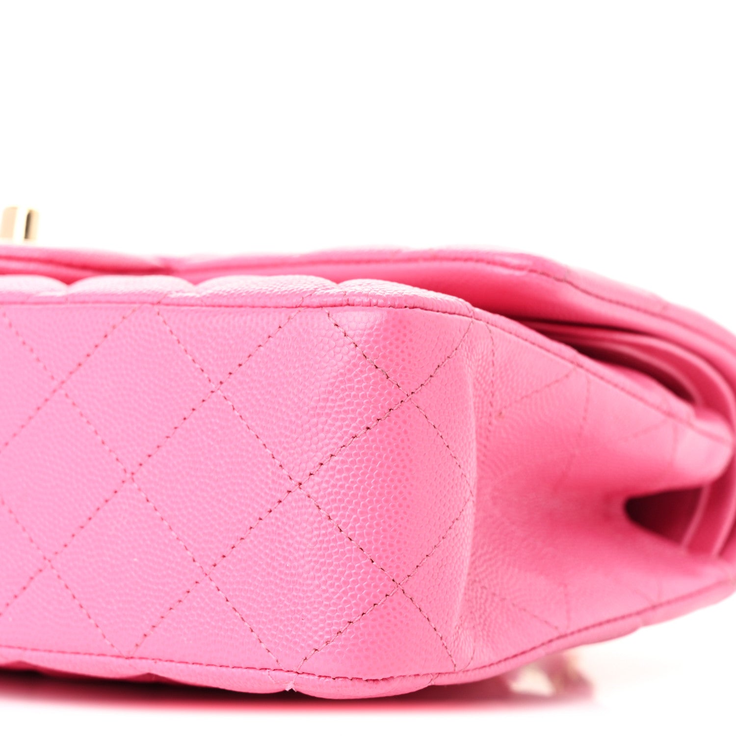 Chanel Caviar Quilted Medium Double Flap Pink 10 of 12