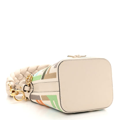 Fendi Canvas Vitello Grace F is Fendi FF Multicolor Embroidered Mini Mon Tresor Bucket Bag Grezzo Multicolor Latte 4 of 15