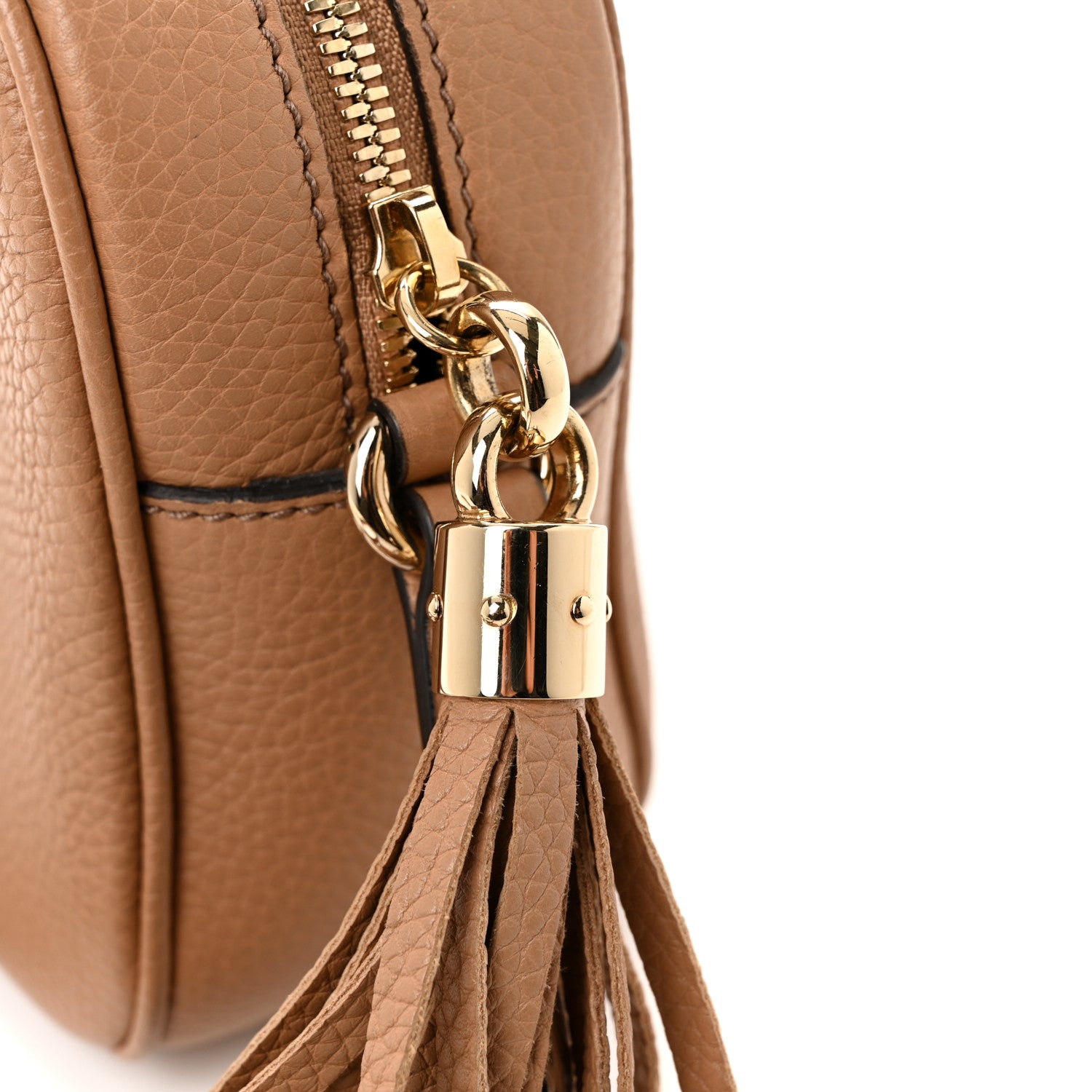 Gucci Pebbled Calfskin Small Soho Disco Bag Camelia 1840616
