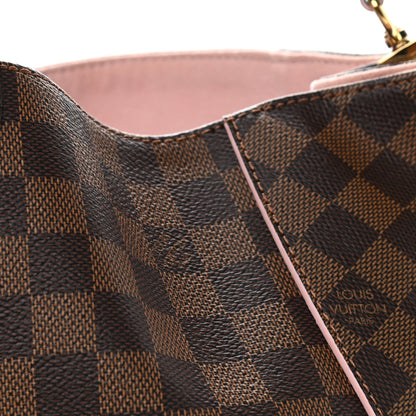 Louis Vuitton Damier Ebene Caissa Hobo Rose Ballerine 13 of 13