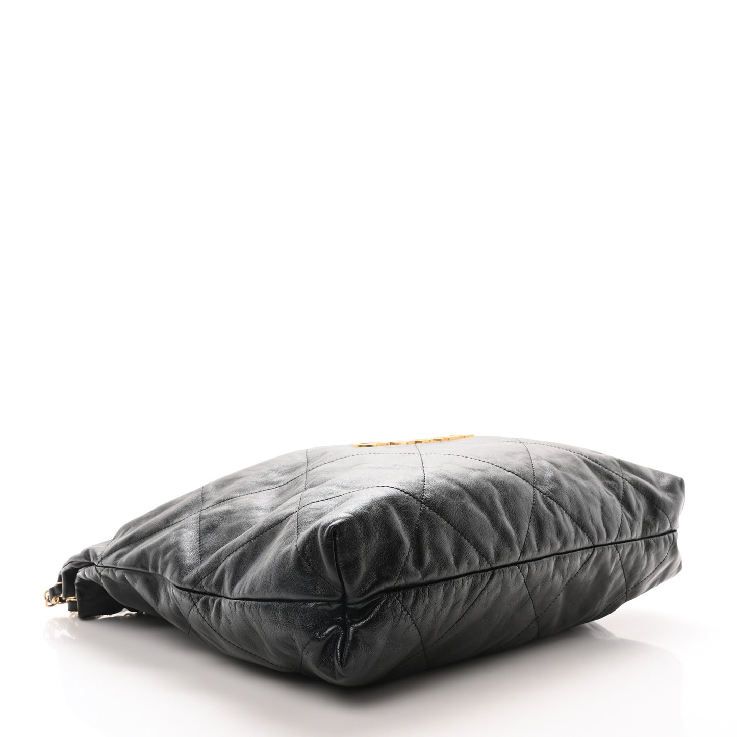Shiny Calfskin Quilted Chanel 22 Black