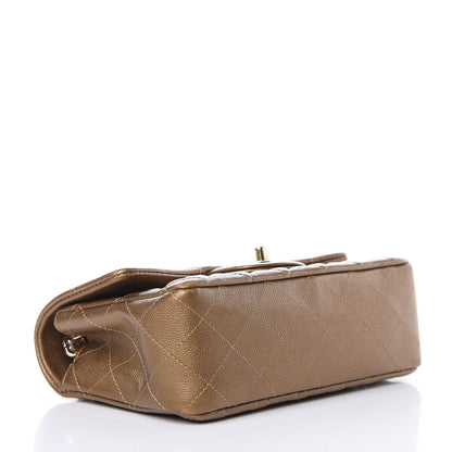 Chanel Metallic Caviar Quilted Mini Rectangular Flap Bronze 4 of 14