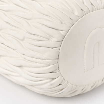 Miu Miu Nappa Matelasse Small Bucket Bag White 7 of 13