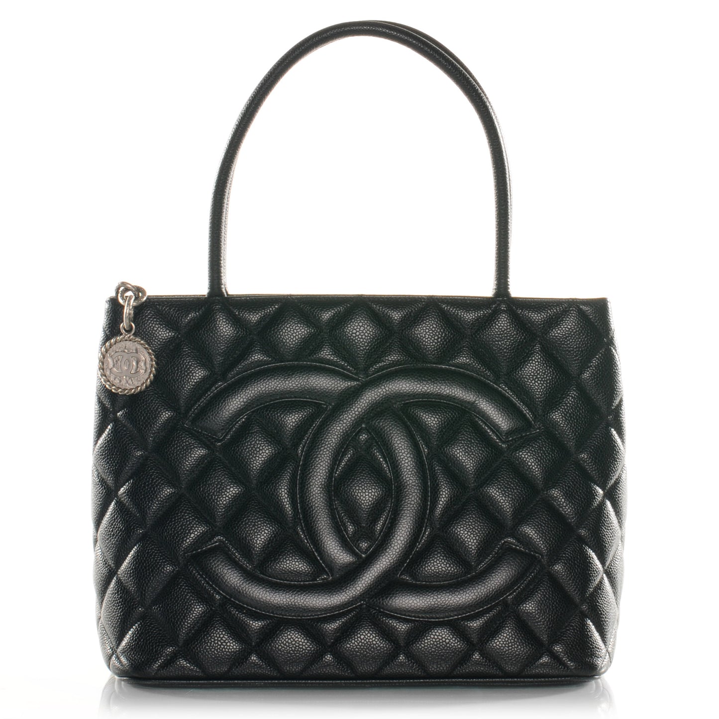 Caviar Medallion Tote Black