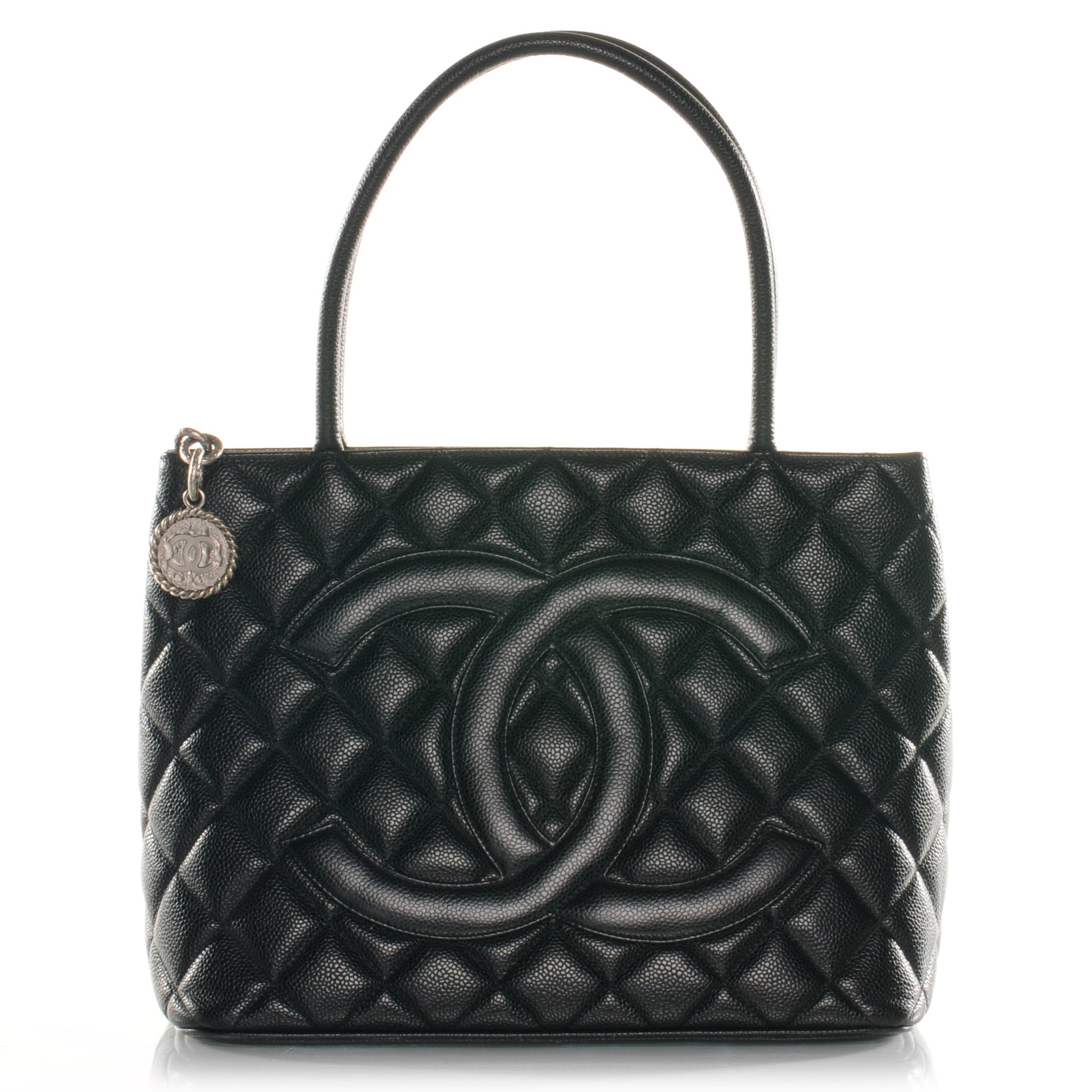 Chanel Caviar Medallion Tote Black 1 of 8