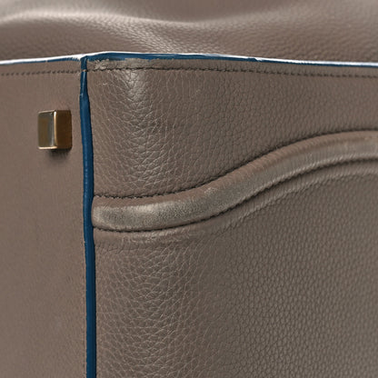 Celine Baby Grained Medium Phantom Luggage Taupe Blue Trim 11 of 14