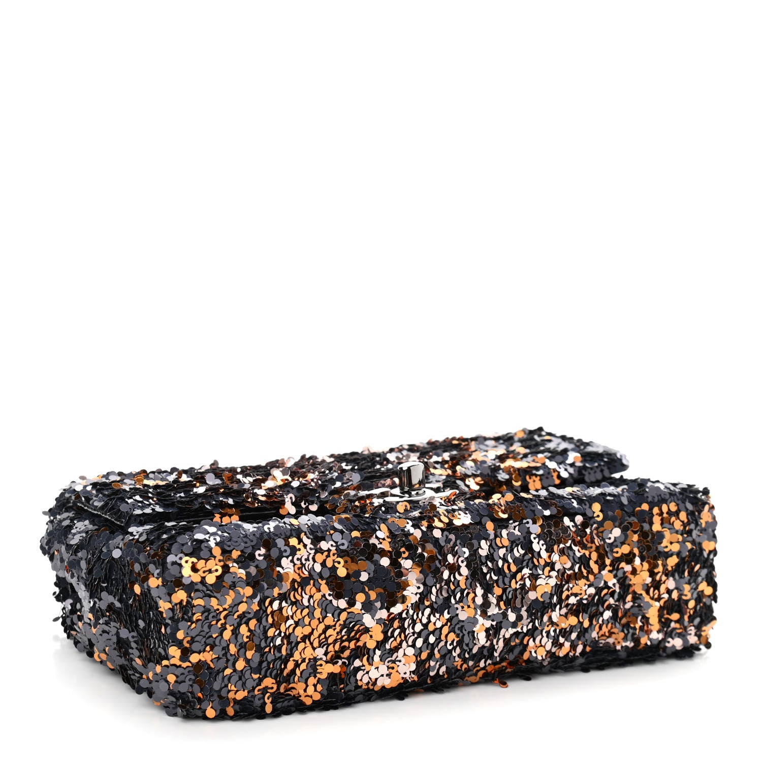 Chanel Sequin Mini Rectangular Flap Blue Gold 4 of 11