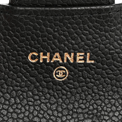 Chanel Caviar Quilted Flap Card Holder Wallet Black 6 of 8