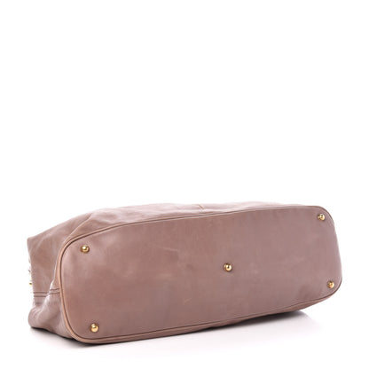 Gucci Calfskin Soft Icon Tote Pink Tan 4 of 16