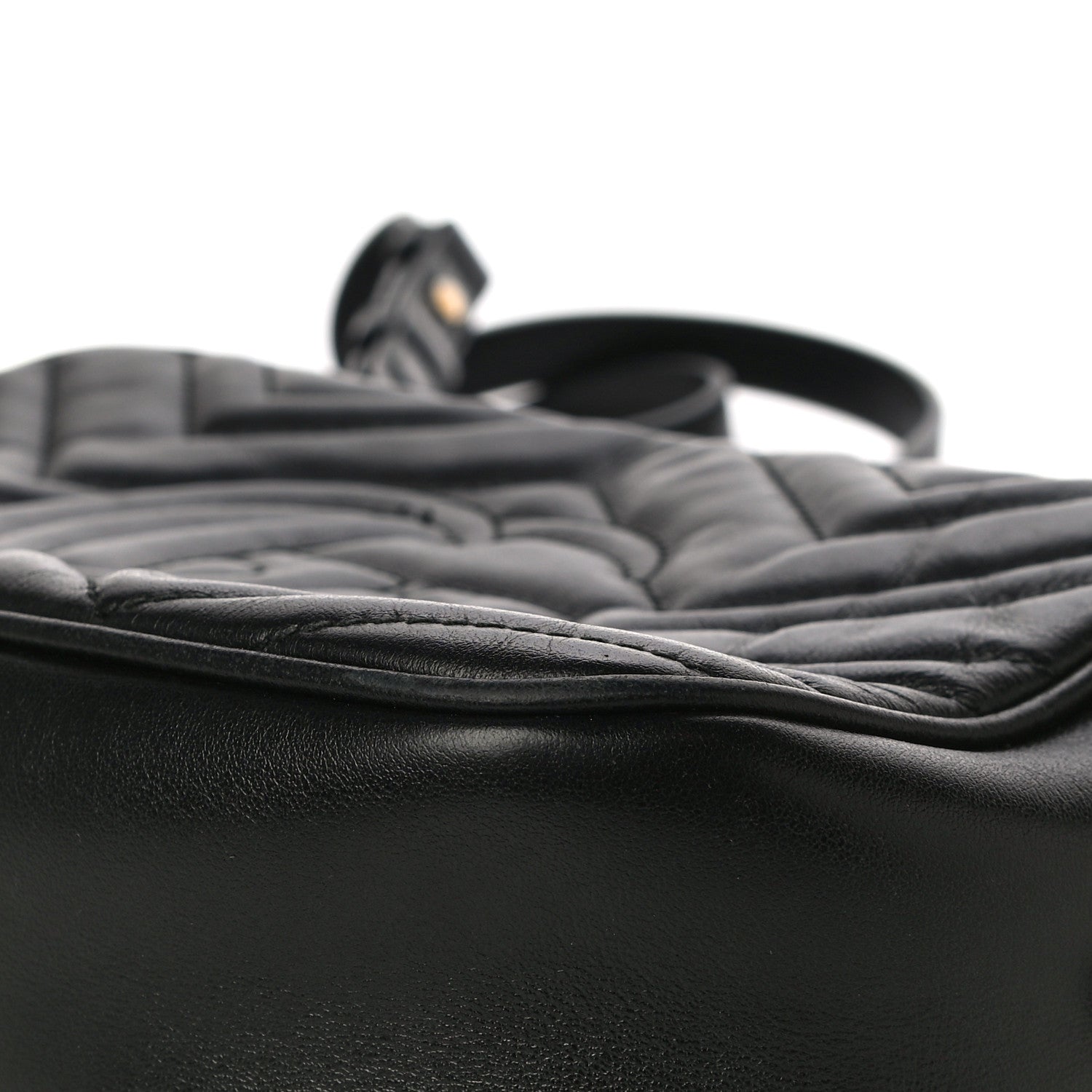 Gucci Calfskin Matelasse Small GG Marmont Chain Shoulder Bag Black 19 of 19
