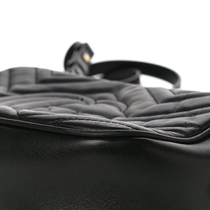 Gucci Calfskin Matelasse Small GG Marmont Chain Shoulder Bag Black 19 of 19
