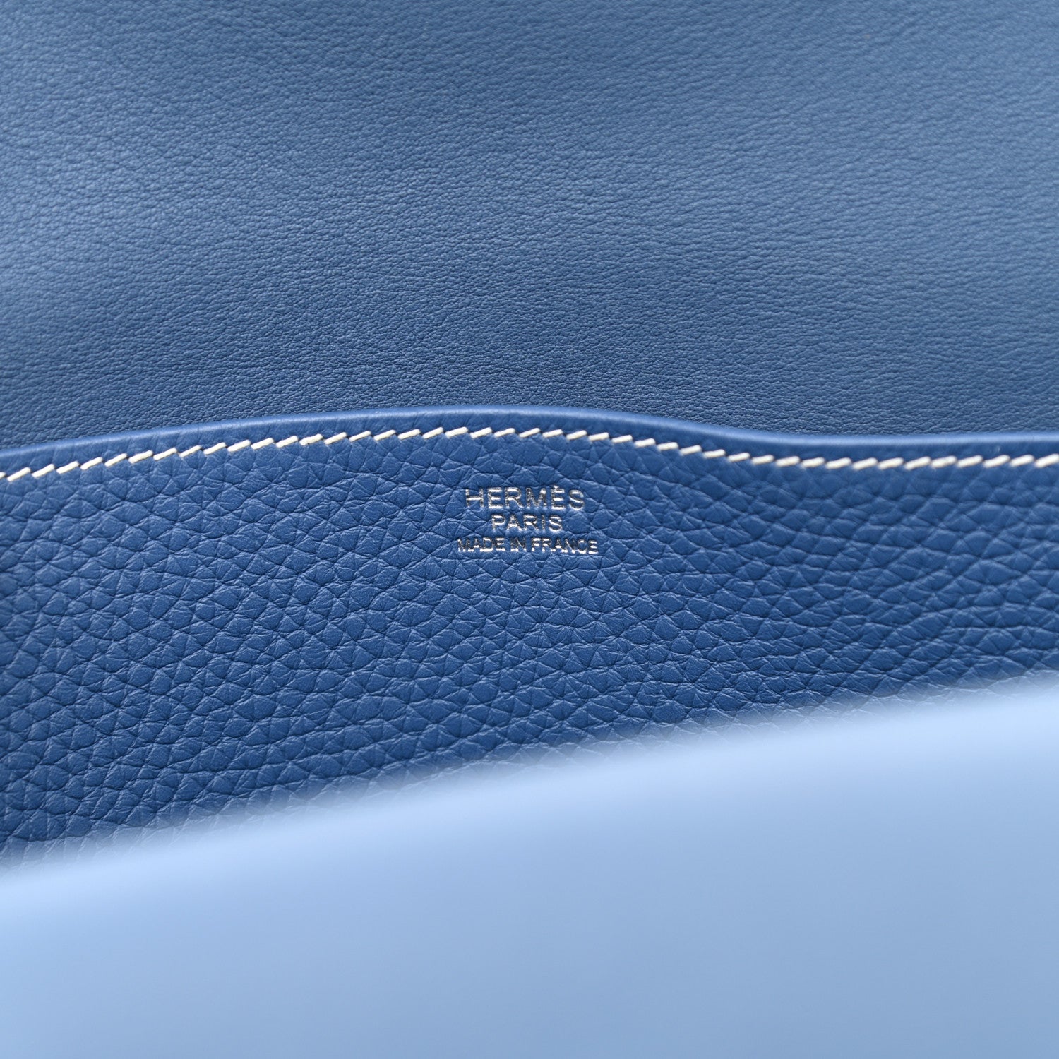 Hermes Taurillon Clemence Halzan 31 GM Deep Bleu 6 of 10