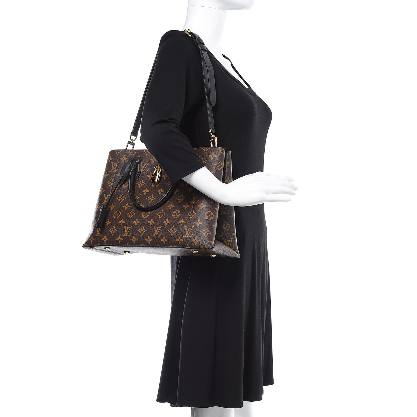 Monogram Flower Tote Black