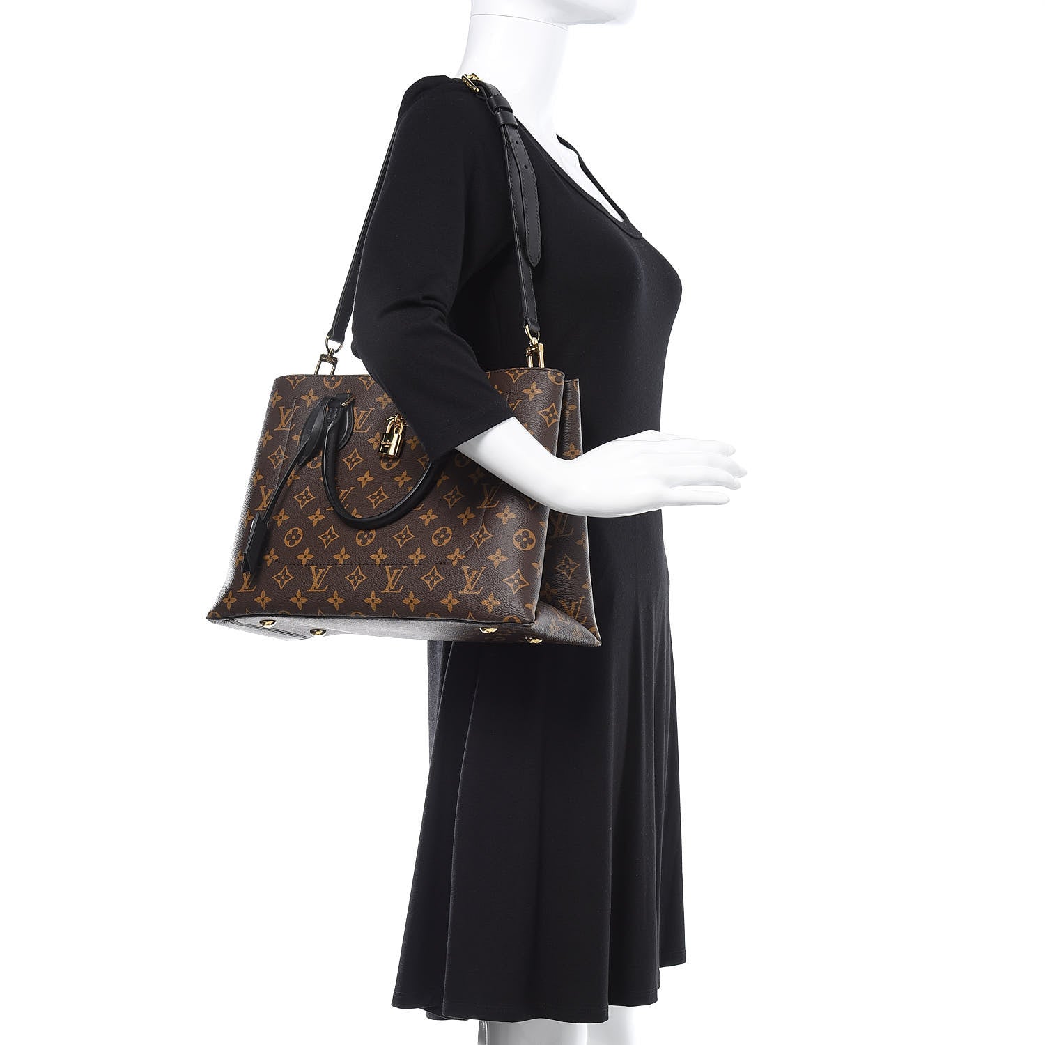 Louis Vuitton Monogram Flower Tote Black 1 of 10