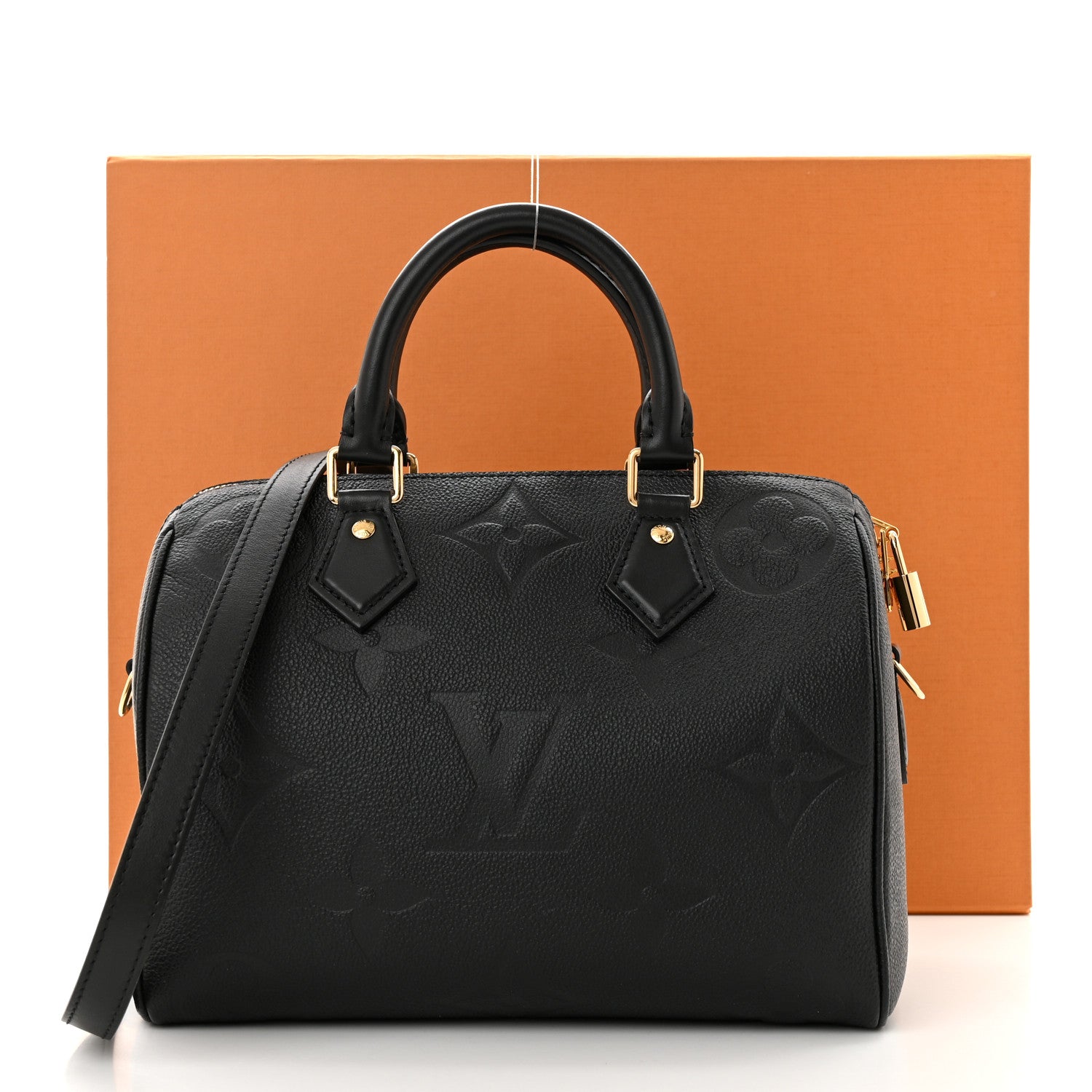 Louis Vuitton Empreinte Monogram Giant Speedy Bandouliere 25 Black 11 of 11