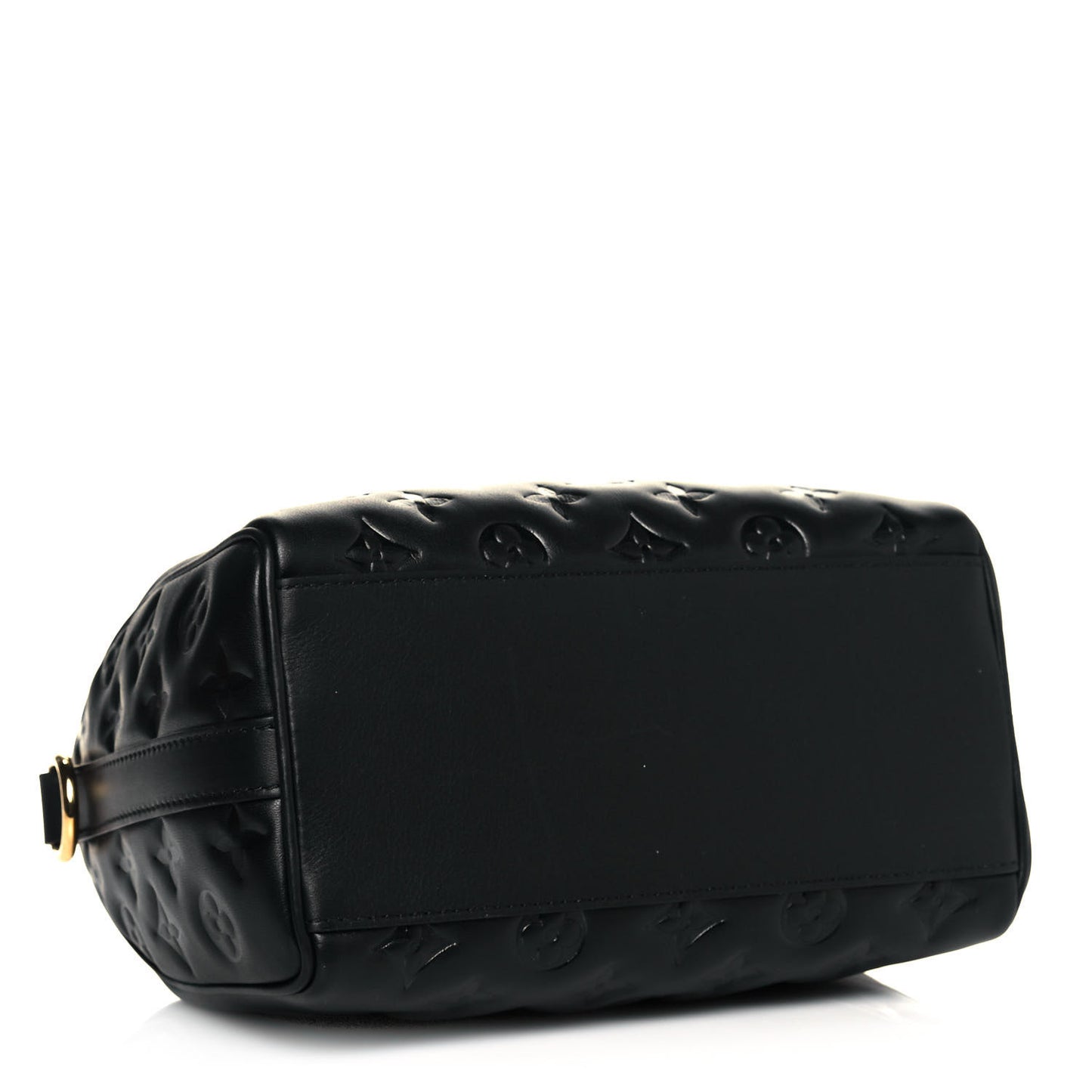 Lambskin Embossed Monogram Speedy 22 Bandouliere Black