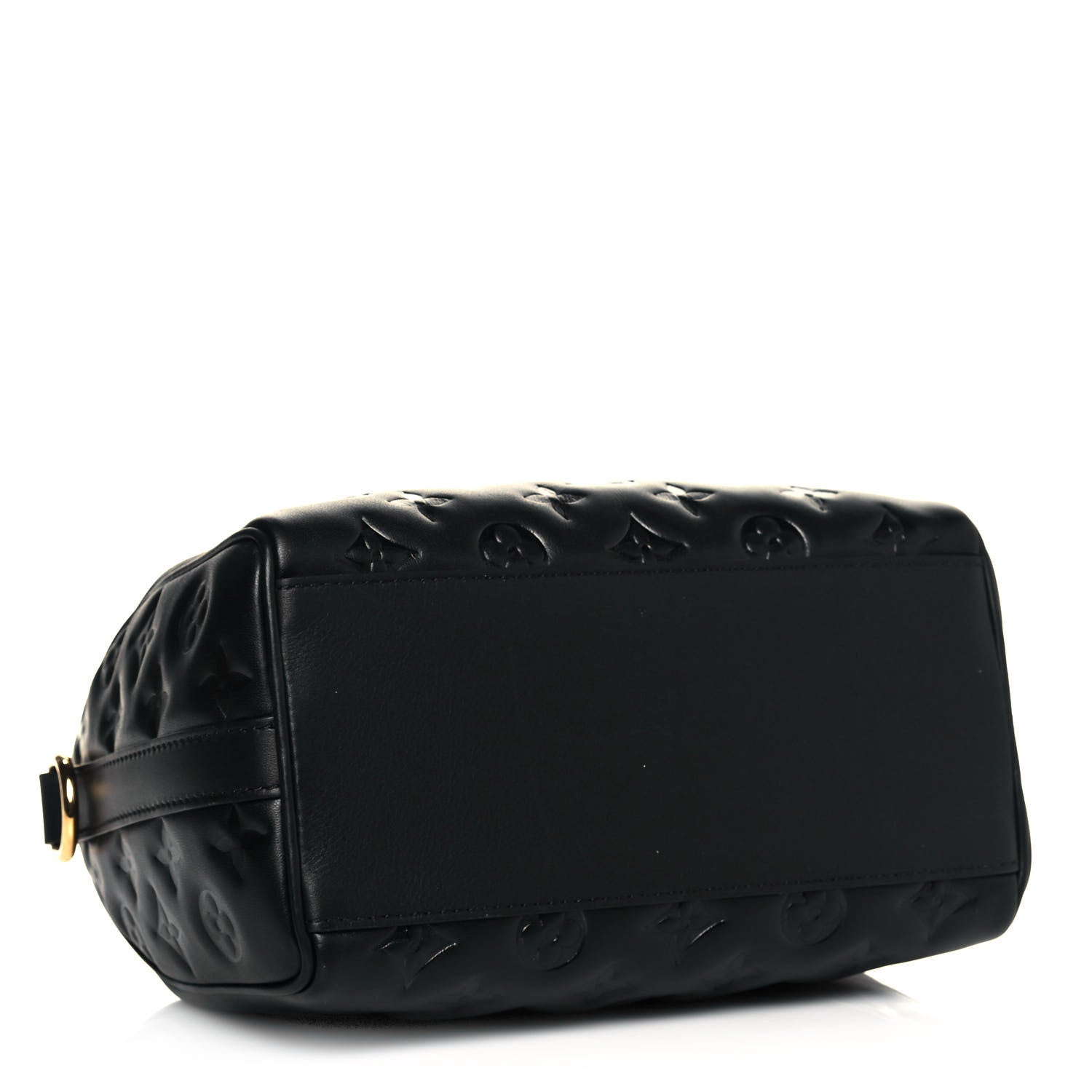 Louis Vuitton Lambskin Embossed Monogram Speedy 22 Bandouliere Black 3 of 8