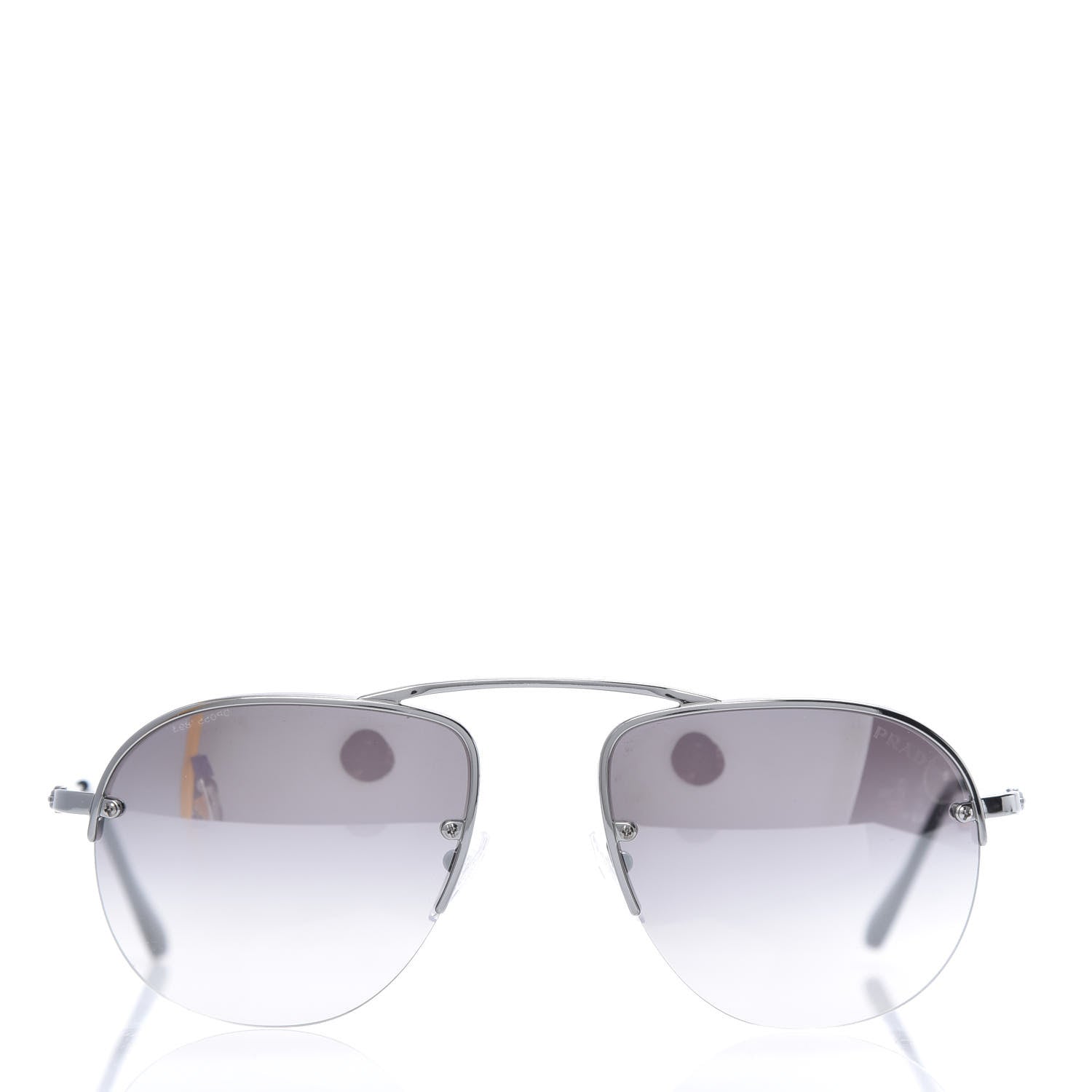 Prada Metal Round Sunglasses SPR 58O Black 2 of 8