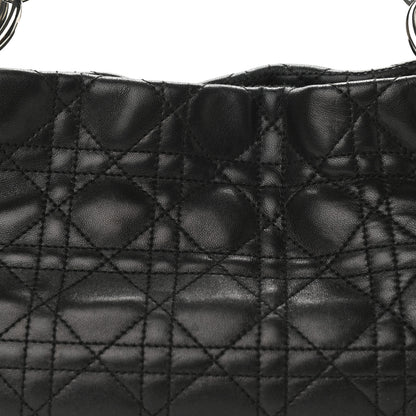 Christian Dior Lambskin Cannage Soft East West Tote Black 8 of 10