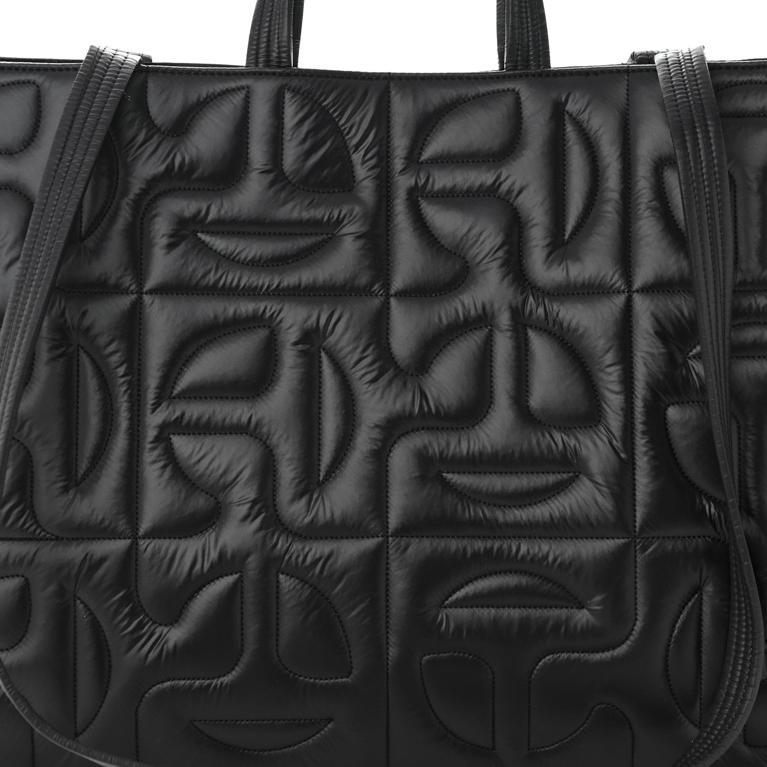 Telfar x MOOSE KNUCKLES Nylon Quilted Large Shopping Bag Black 7 of 10