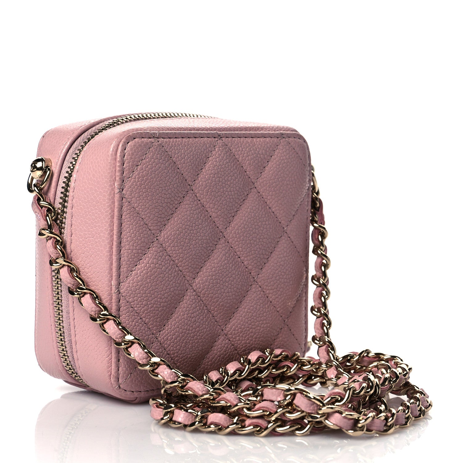 Chanel Caviar Quilted Clutch With Chain Light Pink 2 of 10