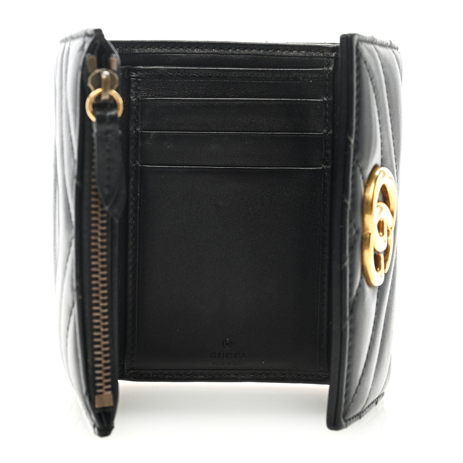 Gucci Calfskin Matelasse GG Marmont Wallet Black 5 of 6