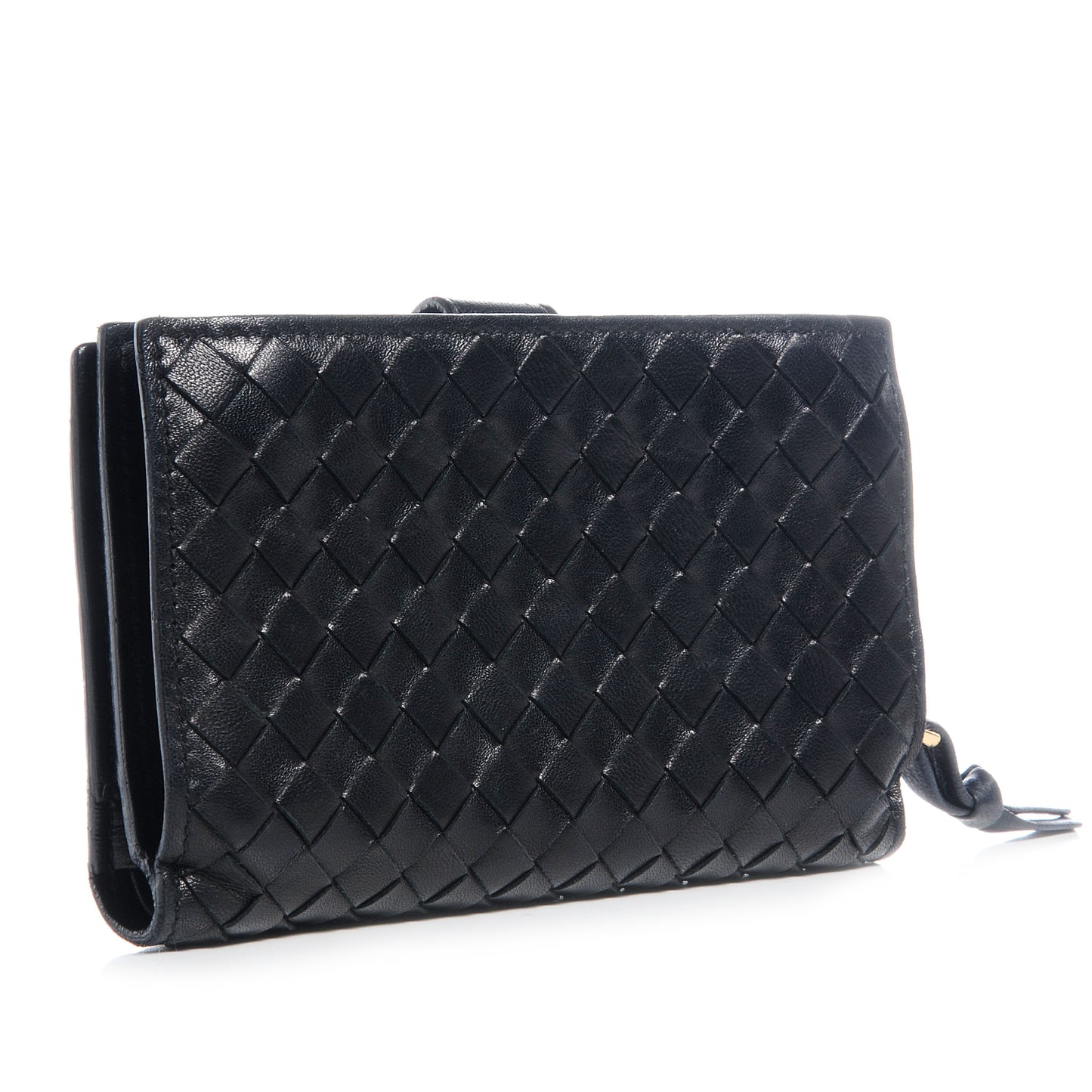 Nappa Intrecciato French Wallet Nero Black