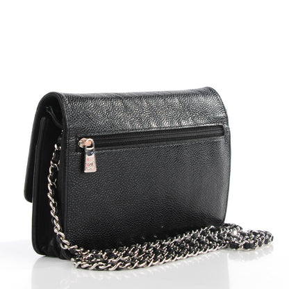 Chanel Caviar Timeless CC Wallet on Chain WOC Black 3 of 9