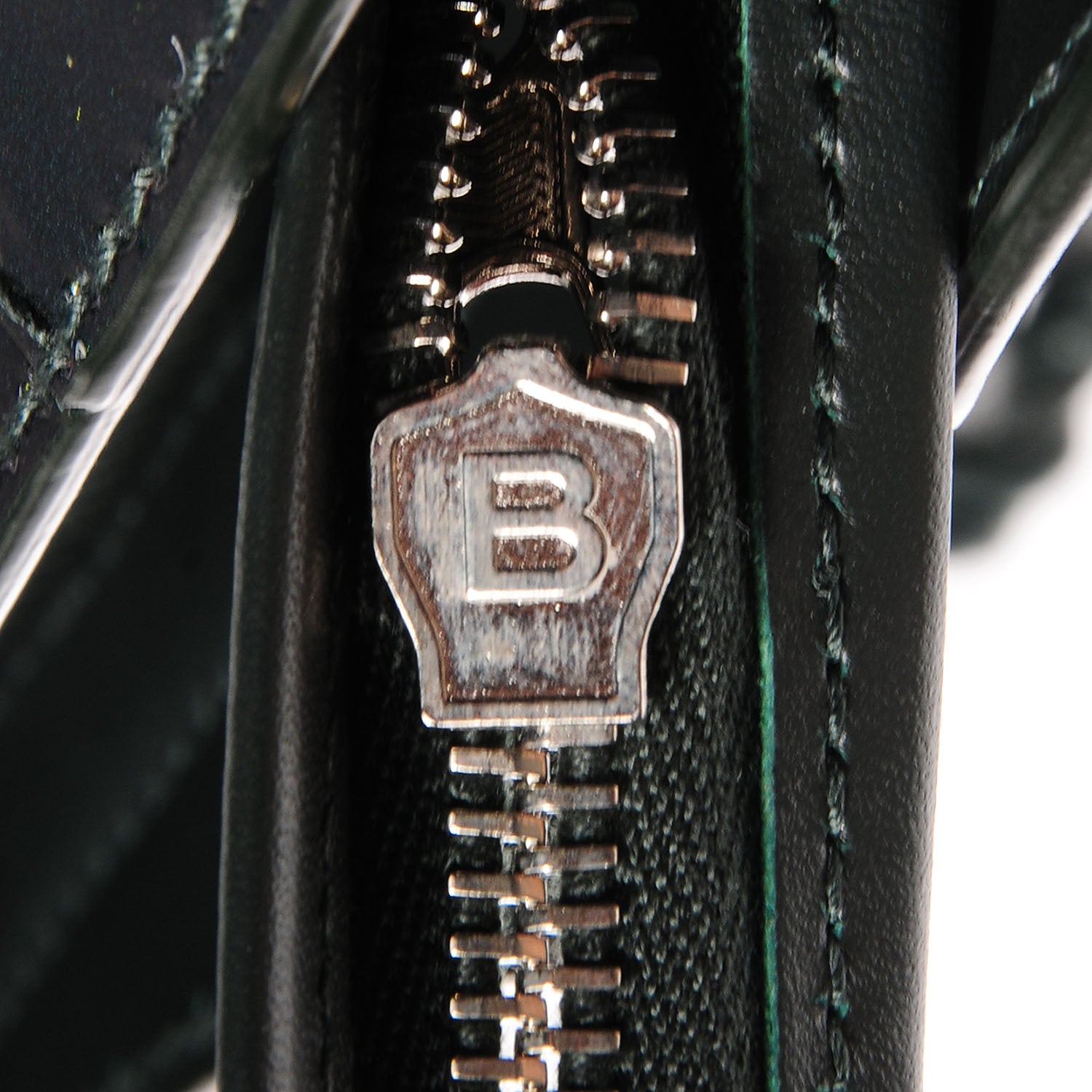 Balenciaga Smooth Calfskin Metallic Patent Giant 12 Silver Hardware City Vert Poker Fonce 7 of 15