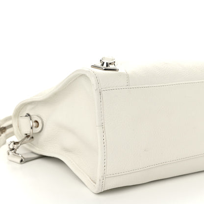 Balenciaga Chevre Silver Metallic Edge Hardware City White 9 of 10