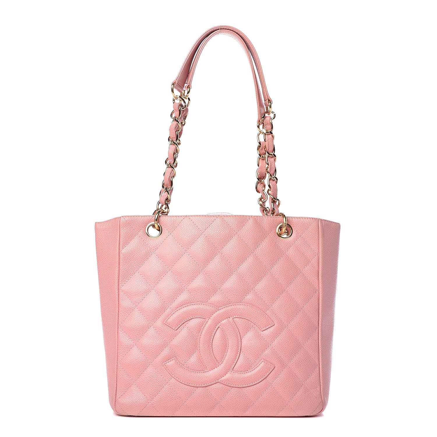 Chanel Caviar Quilted Petit Shopping Tote PST Pink 1 of 17