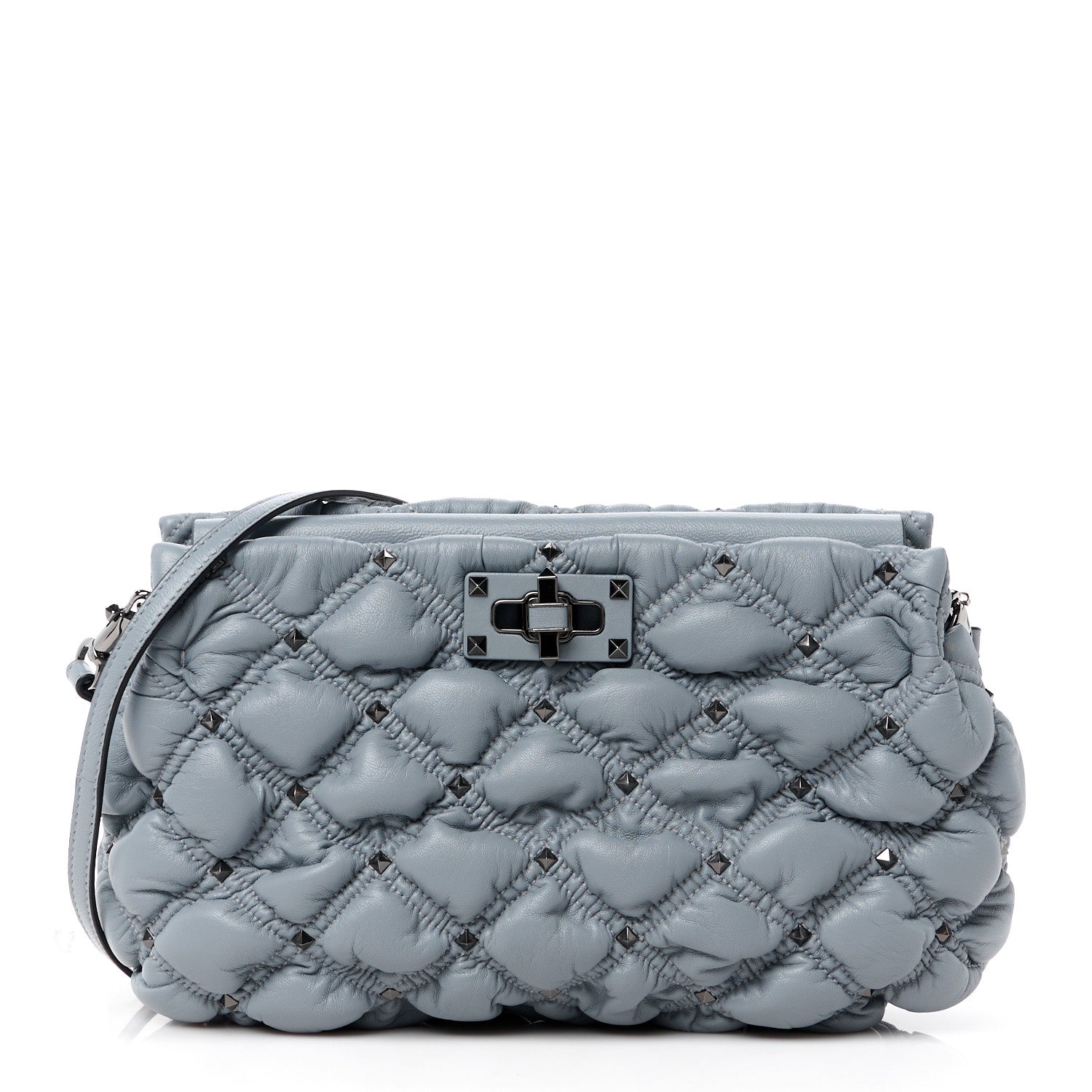 Valentino Garavani Nappa Spikeme Clutch Nuage 1 of 11