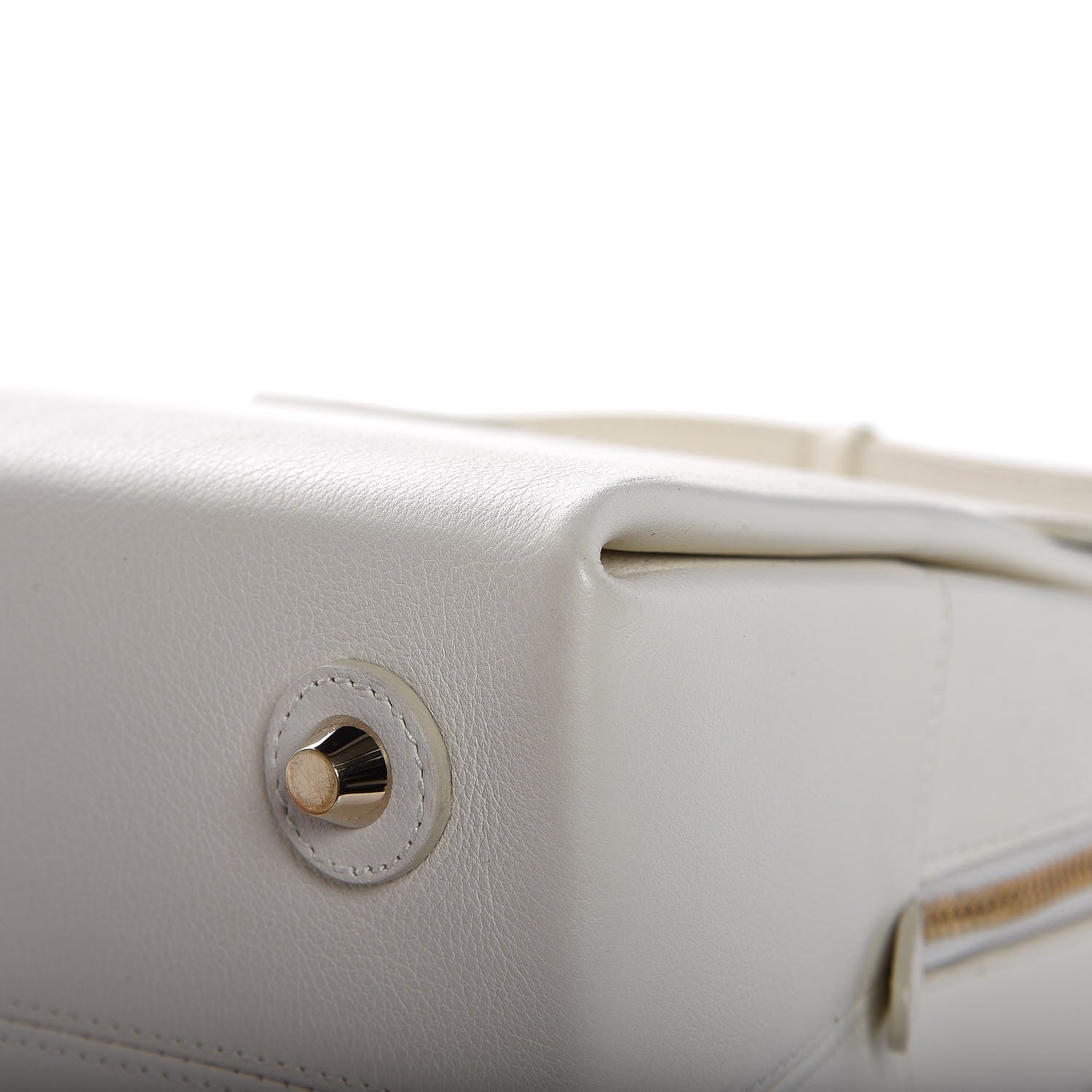 Christian Dior Grained Calfskin Top Handle Flap White 13 of 18