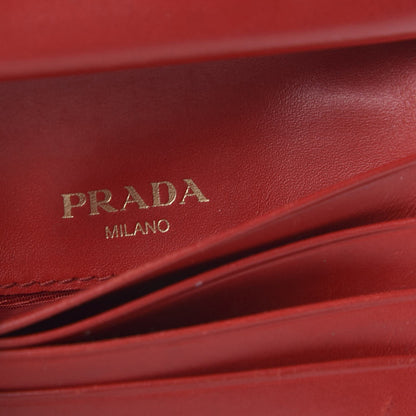 Prada Vitello Move Bi-Fold Wallet Fuoco 8 of 8