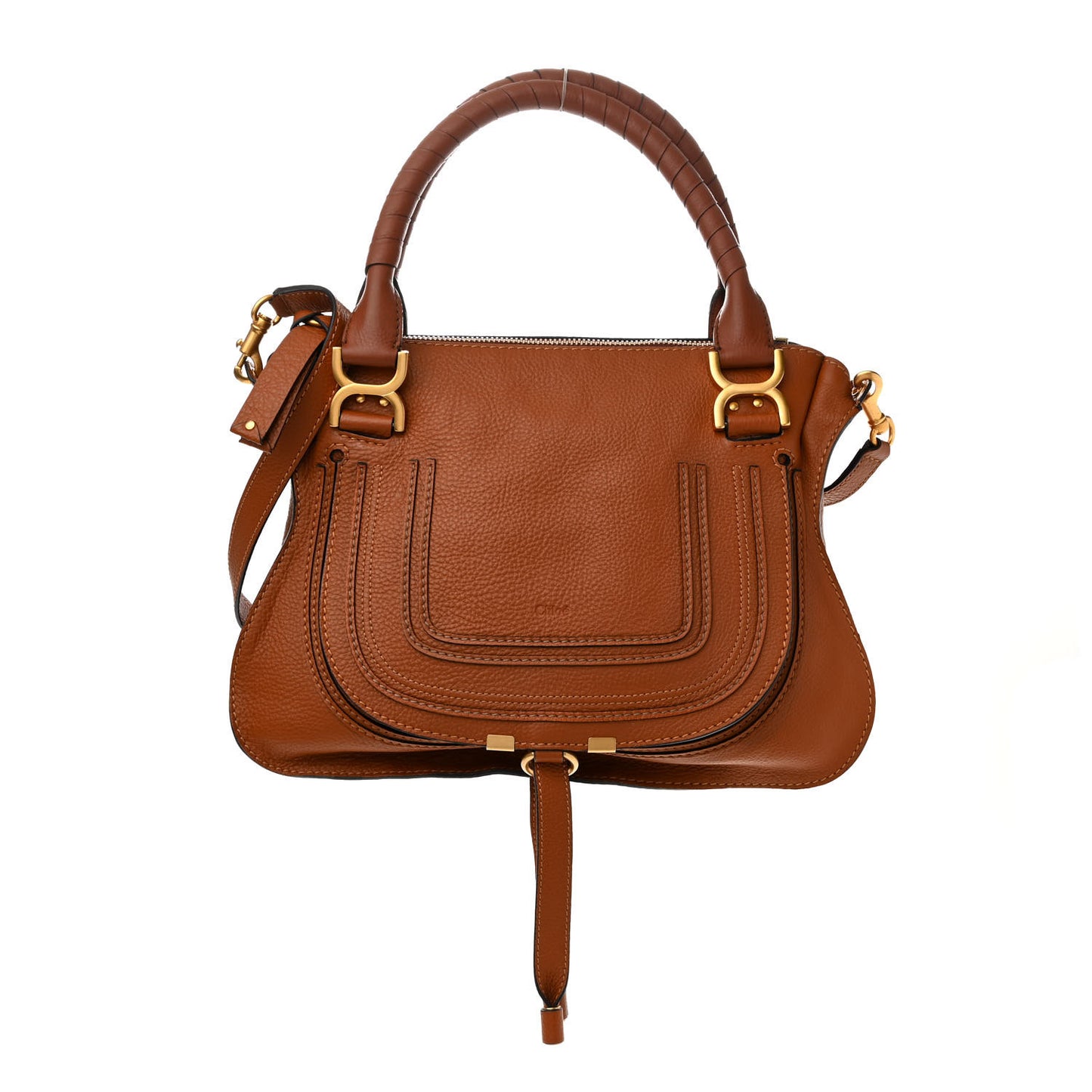 Calfskin Medium Marcie Satchel Tan