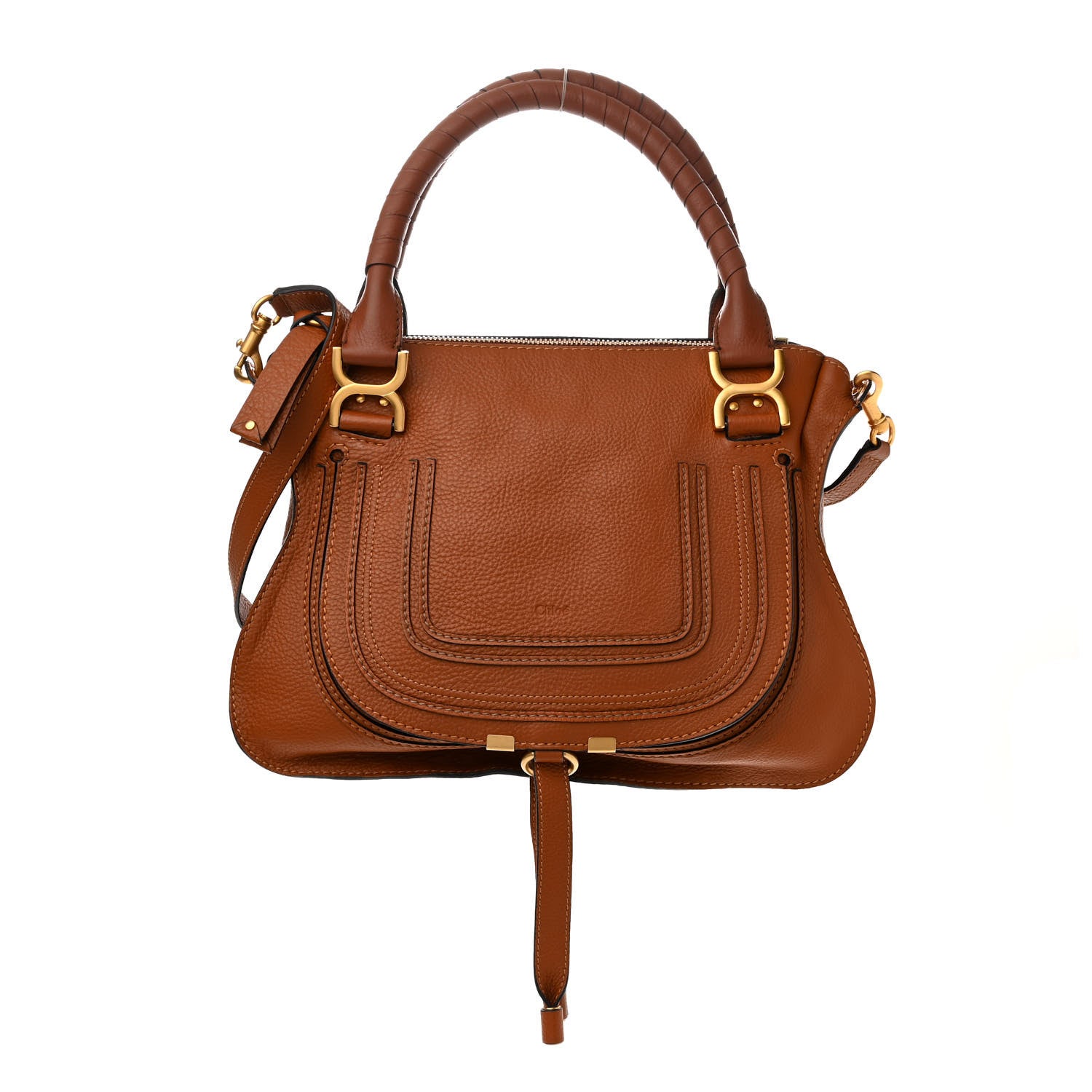 Chloe Calfskin Medium Marcie Satchel Tan 1 of 10