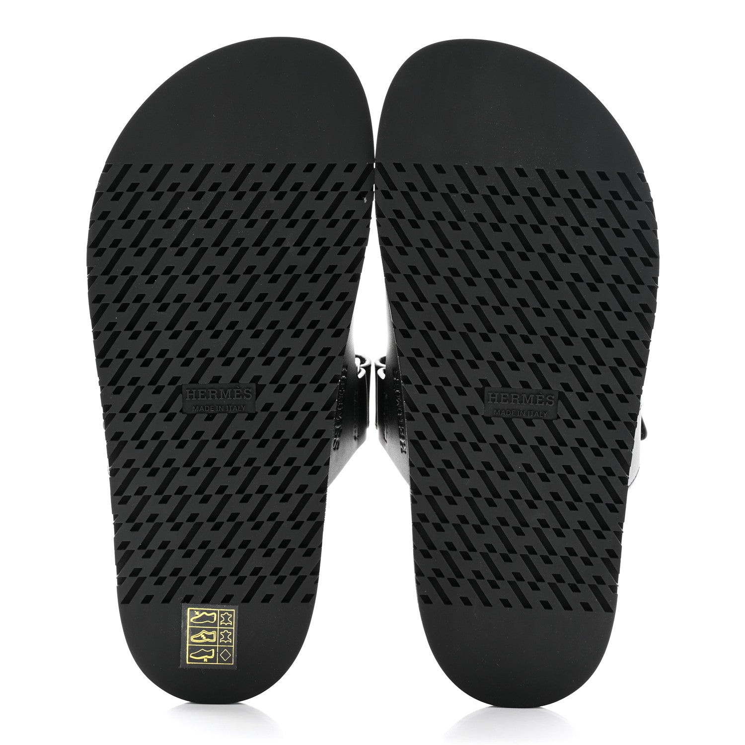 Hermes Calfskin Womens Chypre Sandals 37.5 Black 5 of 10