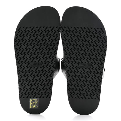 Hermes Calfskin Womens Chypre Sandals 37.5 Black 5 of 10