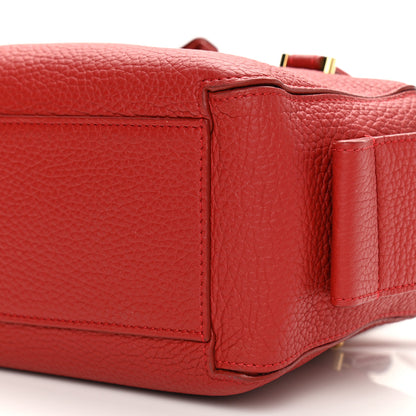 Delvaux Grained Calfskin Mini Cool Box Satchel Scarlet Red 9 of 9
