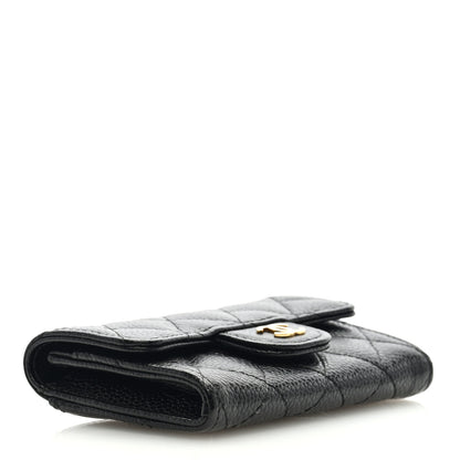 Chanel Caviar Quilted Flap Card Holder Wallet Black 4 of 7