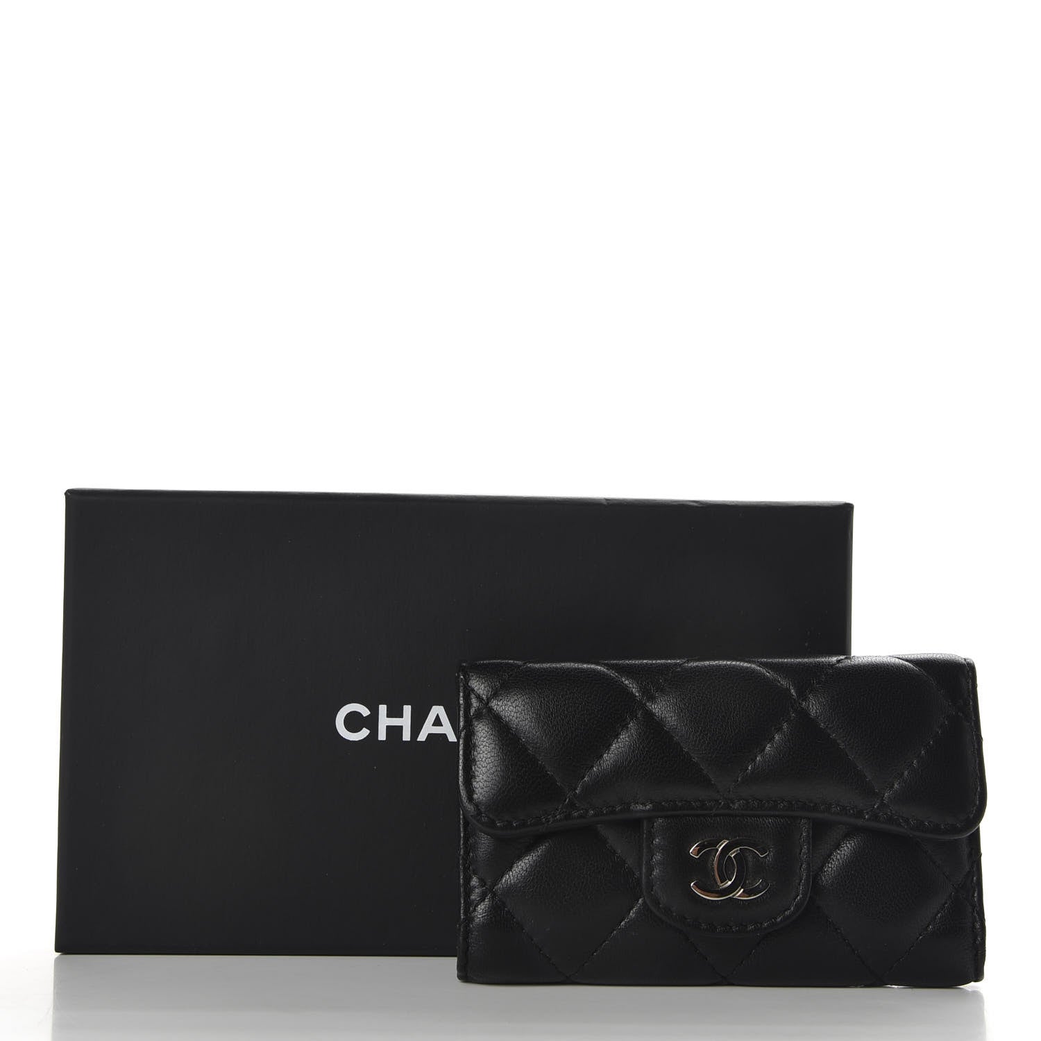 Chanel Lambskin Quilted 6 Key Holder Black 8 of 8