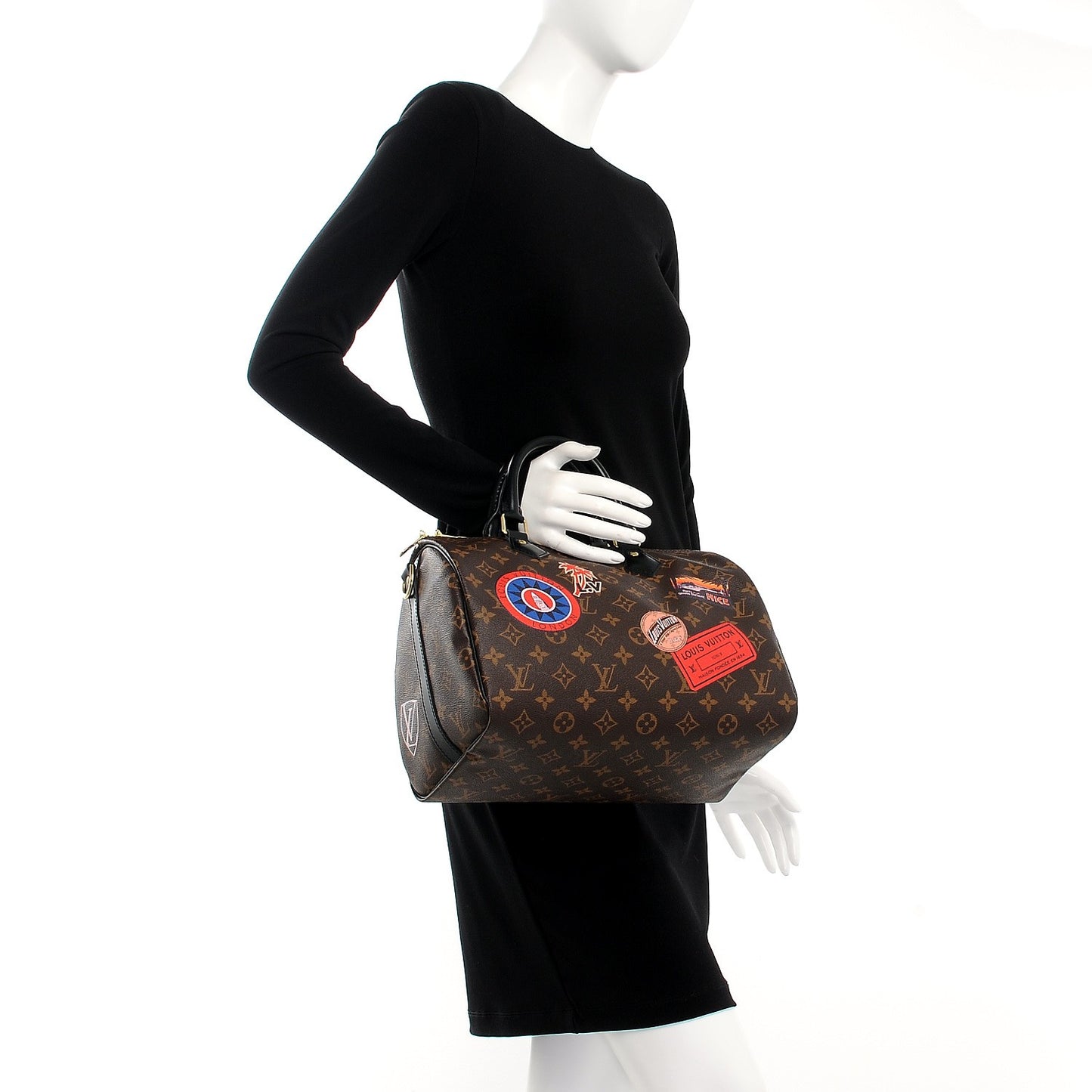 Monogram My World Tour Speedy Bandouliere 30 Black