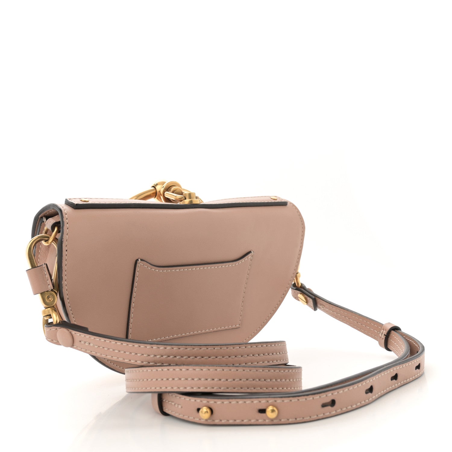 Chloe Calfskin Small Nile Bracelet Minaudiere Bag Biscotti Beige 3 of 11