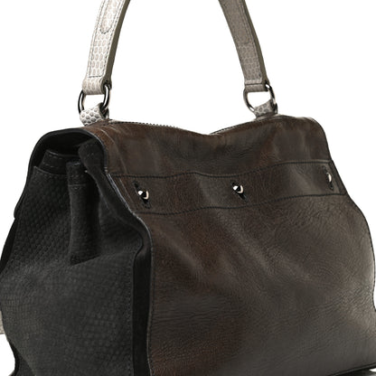 Saint Laurent Calfskin Lizard Embossed Medium Muse Two Brown 11 of 36