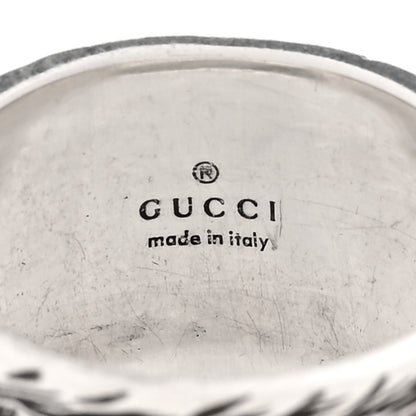Gucci Sterling Silver Resin Feline Garden Ring 60 9 Green 4 of 5