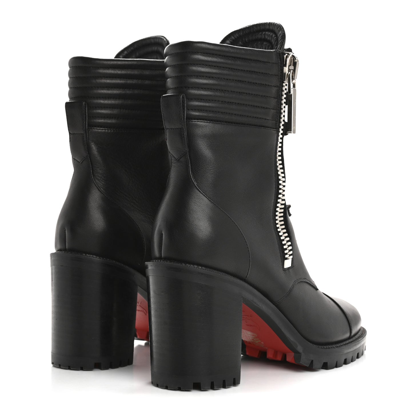 En Hiver Mixed Dual-Zip Booties 39 Black
