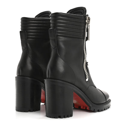 Christian Louboutin En Hiver Mixed Dual-Zip Booties 39 Black 5 of 13