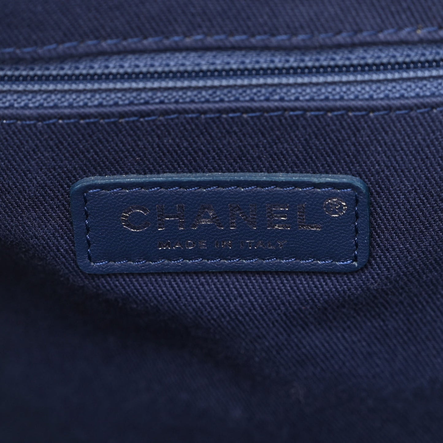 Woven Straw Raffia Medium Deauville Tote Blue