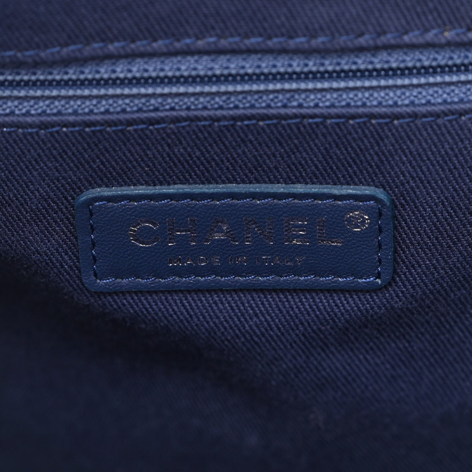 Chanel Woven Straw Raffia Medium Deauville Tote Blue 5 of 9