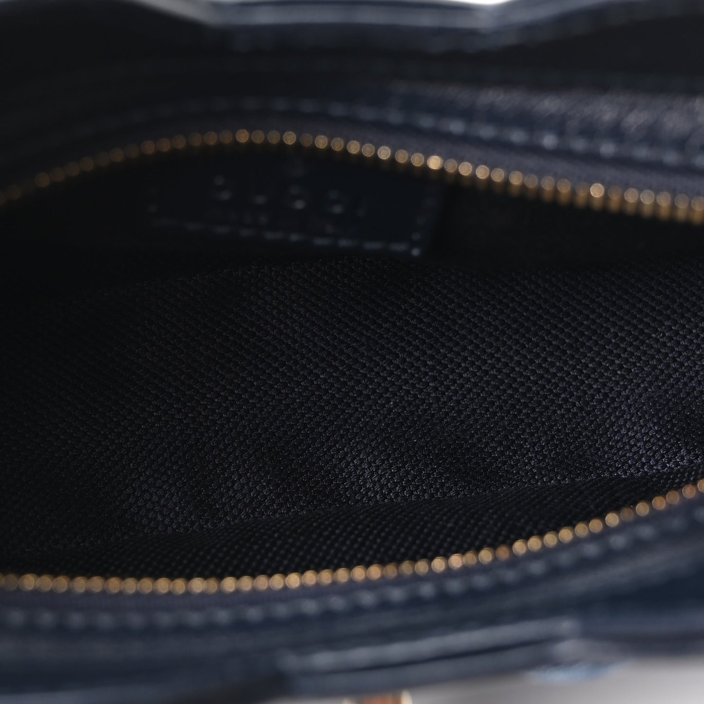 Denim GG Monogram Mini Moon Side Shoulder Bag Blue